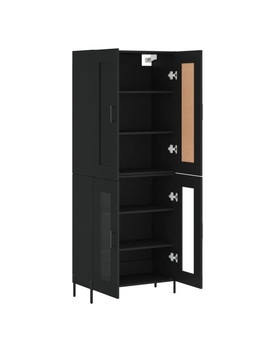Skříň highboard černá 69,5 x 34 x 180 cm kompozitní dřevo