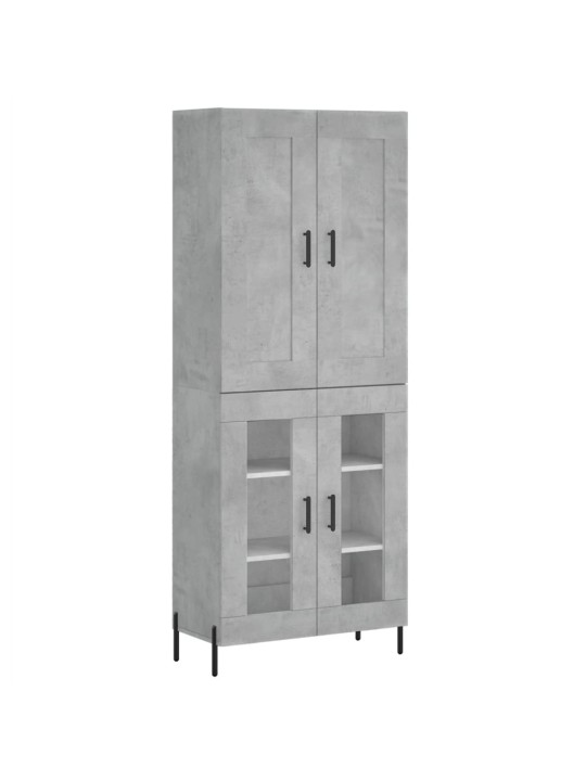 Skříň highboard betonově šedá 69,5x34x180 cm kompozitní dřevo