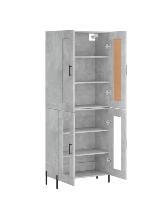 Skříň highboard betonově šedá 69,5x34x180 cm kompozitní dřevo