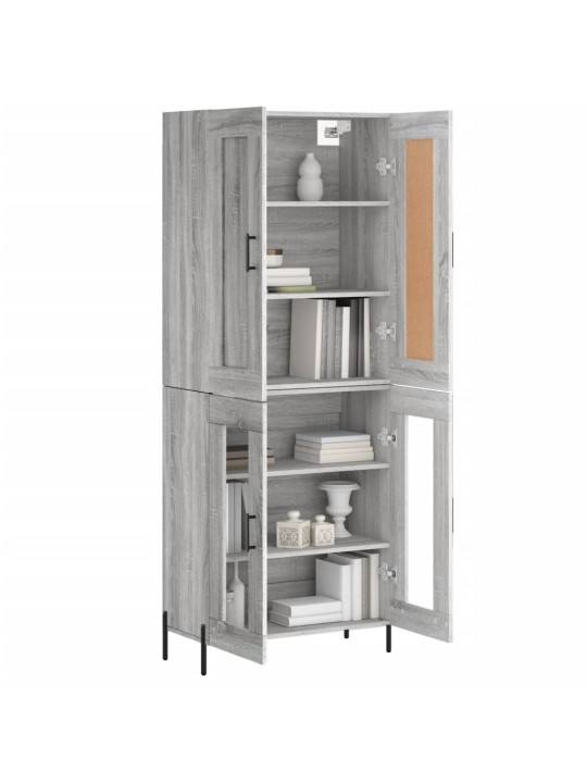 Skříň highboard šedá sonoma 69,5 x 34 x 180 cm kompozitní dřevo