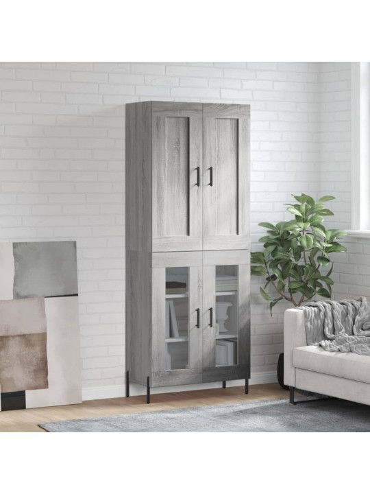 Skříň highboard šedá sonoma 69,5 x 34 x 180 cm kompozitní dřevo