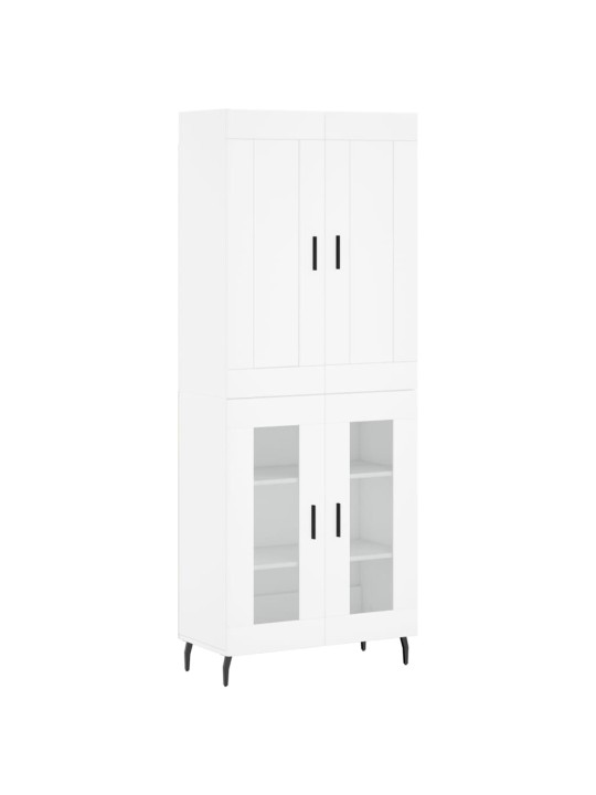 Skříň highboard bílá 69,5 x 34 x 180 cm kompozitní dřevo