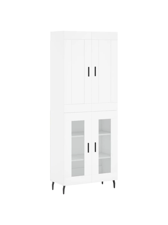 Skříň highboard bílá 69,5 x 34 x 180 cm kompozitní dřevo