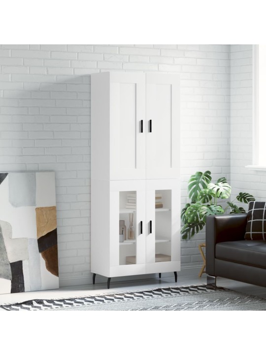 Skříň highboard bílá 69,5 x 34 x 180 cm kompozitní dřevo