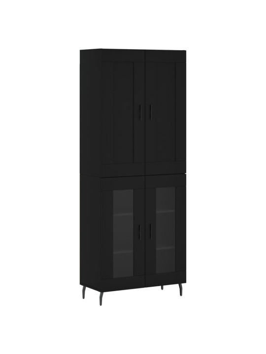 Skříň highboard černá 69,5 x 34 x 180 cm kompozitní dřevo