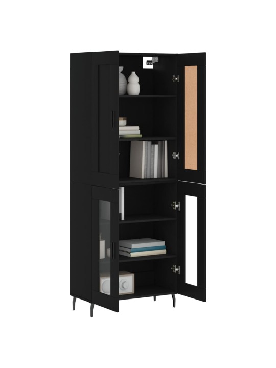 Skříň highboard černá 69,5 x 34 x 180 cm kompozitní dřevo