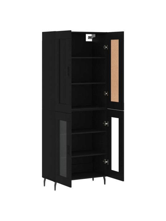 Skříň highboard černá 69,5 x 34 x 180 cm kompozitní dřevo