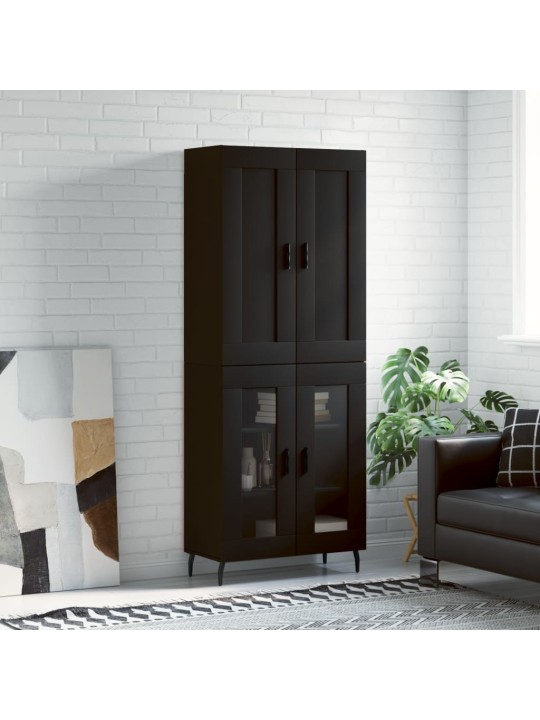Skříň highboard černá 69,5 x 34 x 180 cm kompozitní dřevo