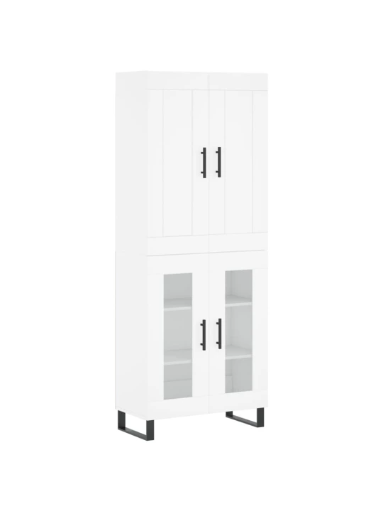 Skříň highboard bílá 69,5 x 34 x 180 cm kompozitní dřevo