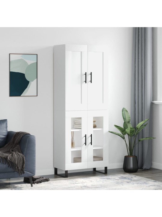 Skříň highboard bílá 69,5 x 34 x 180 cm kompozitní dřevo