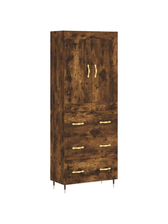 Skříň highboard kouřový dub 69,5 x 34 x 180 cm kompozitní dřevo