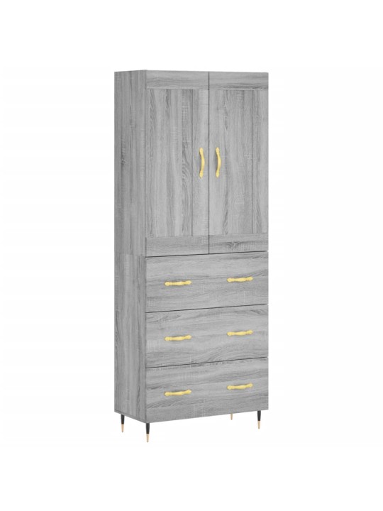 Skříň highboard šedá sonoma 69,5 x 34 x 180 cm kompozitní dřevo