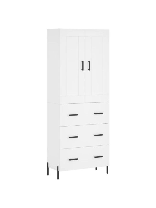 Skříň highboard bílá 69,5 x 34 x 180 cm kompozitní dřevo