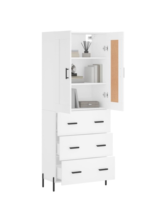 Skříň highboard bílá 69,5 x 34 x 180 cm kompozitní dřevo