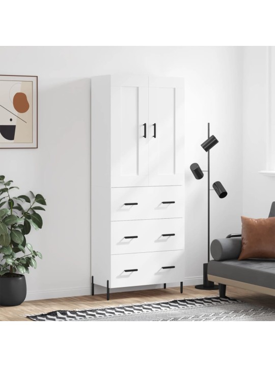 Skříň highboard bílá 69,5 x 34 x 180 cm kompozitní dřevo