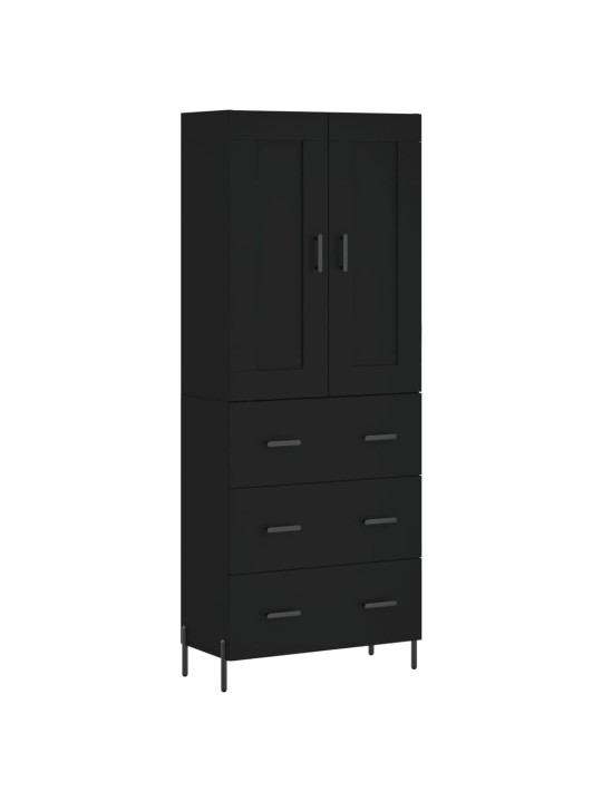 Skříň highboard černá 69,5 x 34 x 180 cm kompozitní dřevo