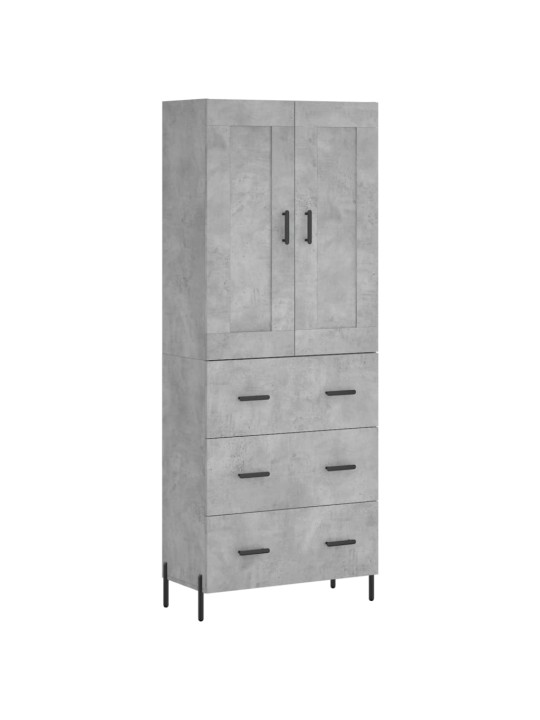 Skříň highboard betonově šedá 69,5x34x180 cm kompozitní dřevo