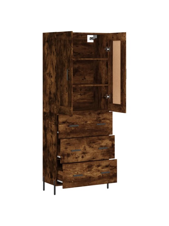 Skříň highboard kouřový dub 69,5 x 34 x 180 cm kompozitní dřevo