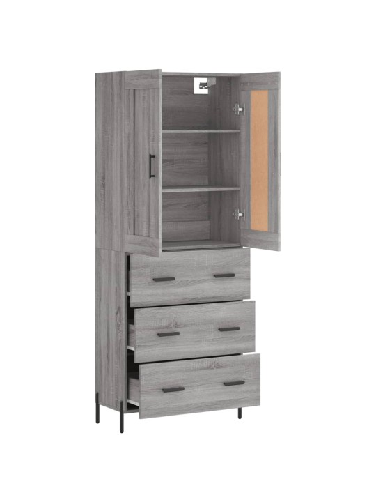 Skříň highboard šedá sonoma 69,5 x 34 x 180 cm kompozitní dřevo
