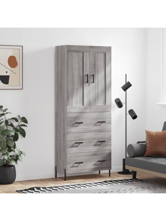 Skříň highboard šedá sonoma 69,5 x 34 x 180 cm kompozitní dřevo
