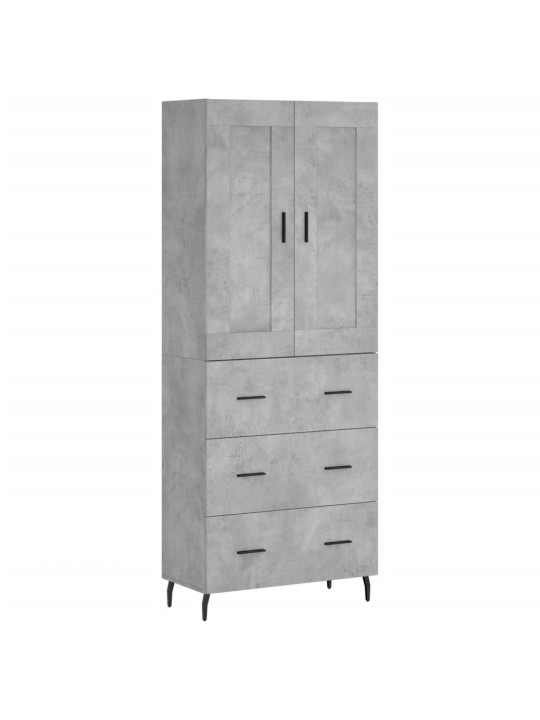 Skříň highboard betonově šedá 69,5x34x180 cm kompozitní dřevo