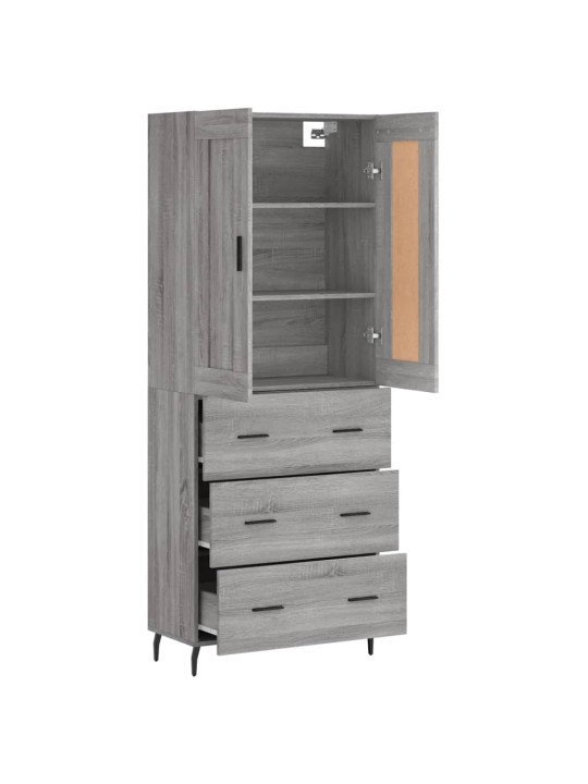 Skříň highboard šedá sonoma 69,5 x 34 x 180 cm kompozitní dřevo