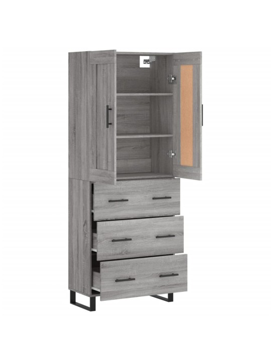 Skříň highboard šedá sonoma 69,5 x 34 x 180 cm kompozitní dřevo