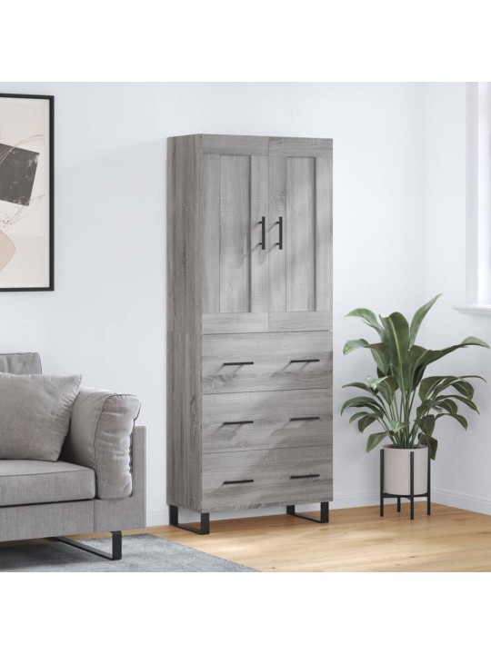 Skříň highboard šedá sonoma 69,5 x 34 x 180 cm kompozitní dřevo