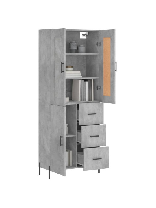 Skříň highboard betonově šedá 69,5x34x180 cm kompozitní dřevo