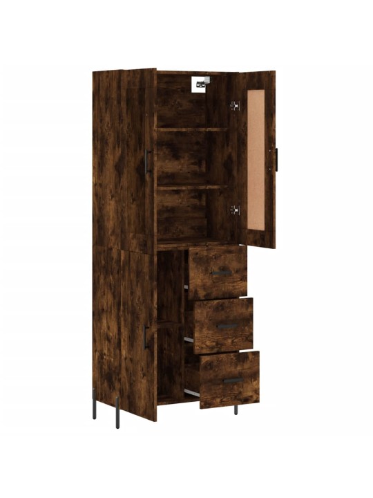 Skříň highboard kouřový dub 69,5 x 34 x 180 cm kompozitní dřevo