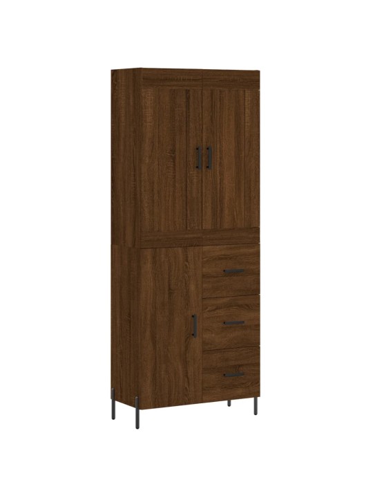 Skříň highboard hnědý dub 69,5 x 34 x 180 cm kompozitní dřevo
