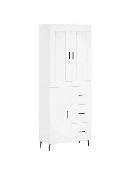 Skříň highboard bílá 69,5 x 34 x 180 cm kompozitní dřevo