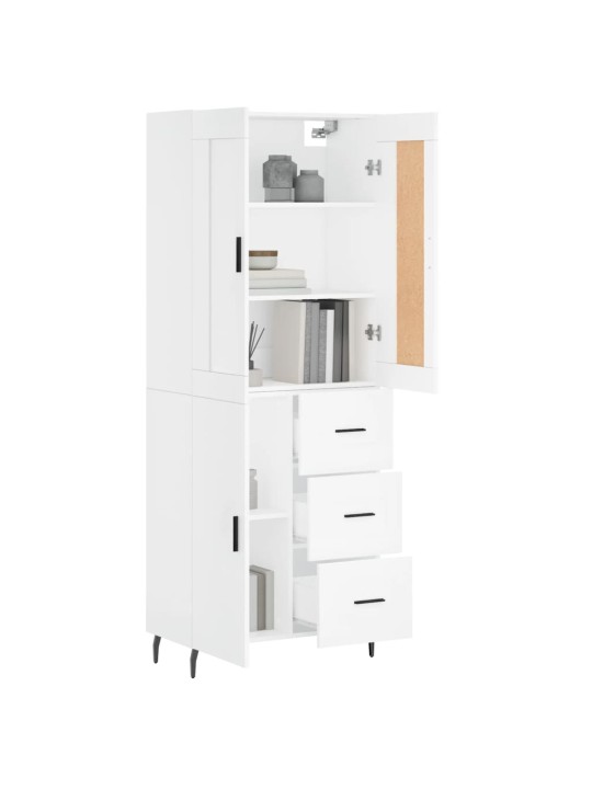 Skříň highboard bílá 69,5 x 34 x 180 cm kompozitní dřevo
