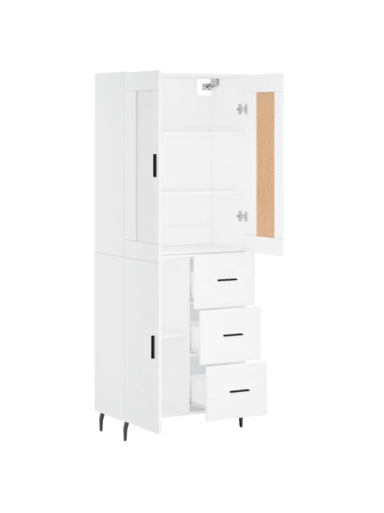 Skříň highboard bílá 69,5 x 34 x 180 cm kompozitní dřevo