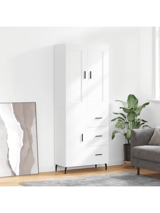 Skříň highboard bílá 69,5 x 34 x 180 cm kompozitní dřevo