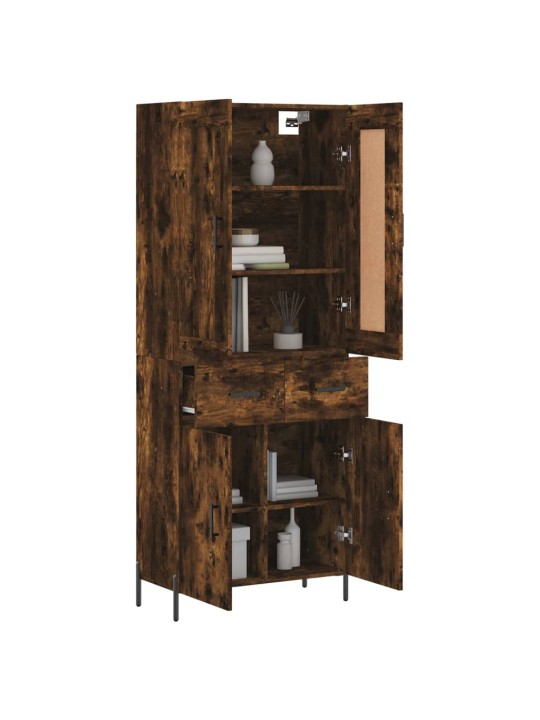 Skříň highboard kouřový dub 69,5 x 34 x 180 cm kompozitní dřevo