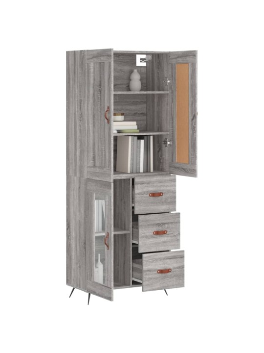 Skříň highboard šedá sonoma 69,5 x 34 x 180 cm kompozitní dřevo