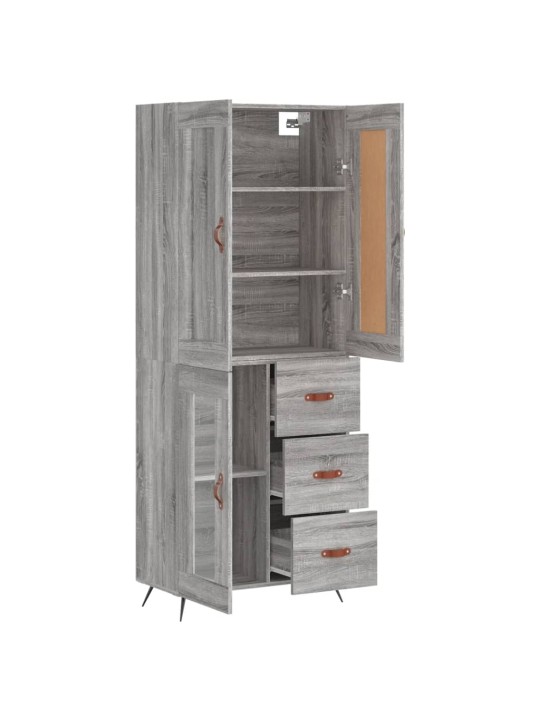 Skříň highboard šedá sonoma 69,5 x 34 x 180 cm kompozitní dřevo