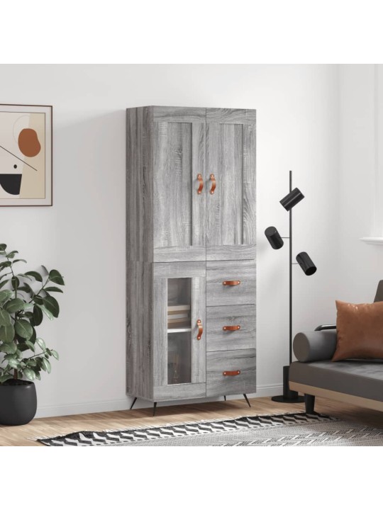 Skříň highboard šedá sonoma 69,5 x 34 x 180 cm kompozitní dřevo