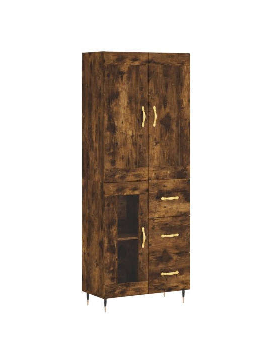 Skříň highboard kouřový dub 69,5 x 34 x 180 cm kompozitní dřevo
