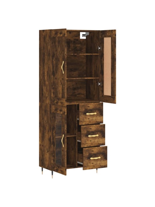 Skříň highboard kouřový dub 69,5 x 34 x 180 cm kompozitní dřevo
