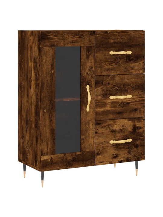 Skříň highboard kouřový dub 69,5 x 34 x 180 cm kompozitní dřevo