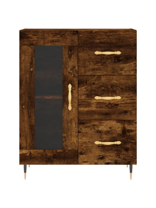 Skříň highboard kouřový dub 69,5 x 34 x 180 cm kompozitní dřevo