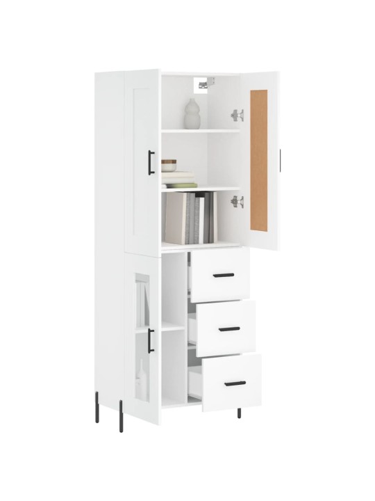 Skříň highboard bílá 69,5 x 34 x 180 cm kompozitní dřevo