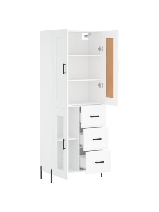 Skříň highboard bílá 69,5 x 34 x 180 cm kompozitní dřevo