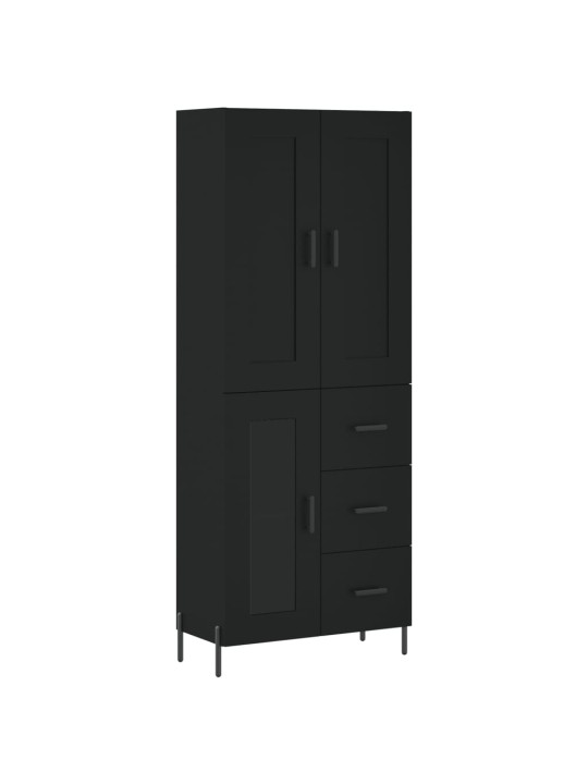 Skříň highboard černá 69,5 x 34 x 180 cm kompozitní dřevo