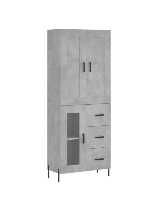 Skříň highboard betonově šedá 69,5x34x180 cm kompozitní dřevo