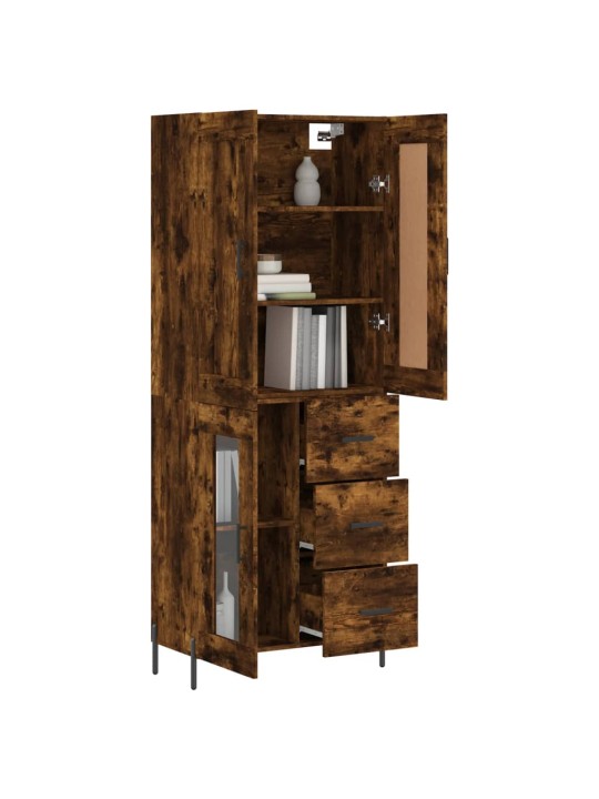 Skříň highboard kouřový dub 69,5 x 34 x 180 cm kompozitní dřevo