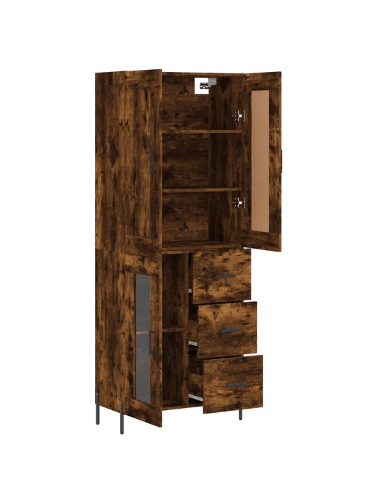 Skříň highboard kouřový dub 69,5 x 34 x 180 cm kompozitní dřevo