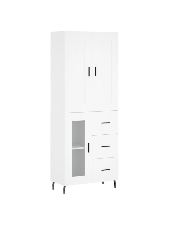 Skříň highboard bílá 69,5 x 34 x 180 cm kompozitní dřevo
